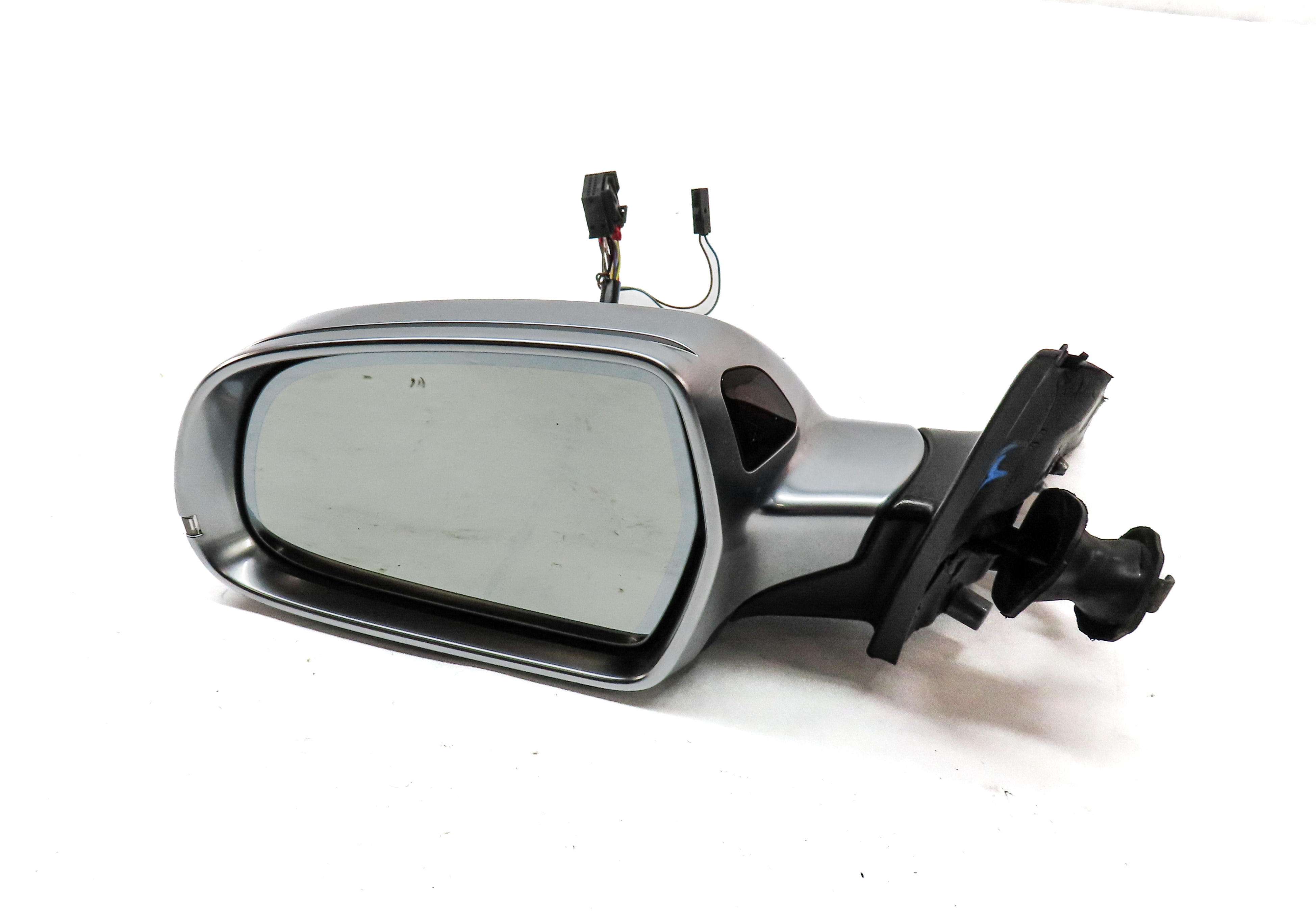 10-16 AUDI S4 (B8 8K) LEFT MANUAL FOLD HEATED AUTODIM DOOR MIRROR (ALUMINUM) — exact item pictured